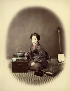 Young Lady, with Pipe, 1866-1867. Creator: Felice Beato