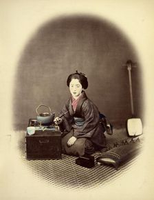 Young Lady, with Pipe, 1866-1867. Creator: Felice Beato