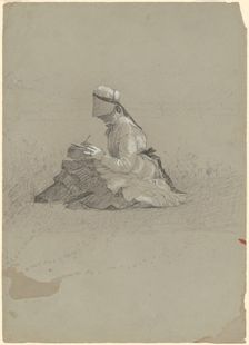 Young Lady Writing, c. 1870. Creator: Enoch Wood Perry