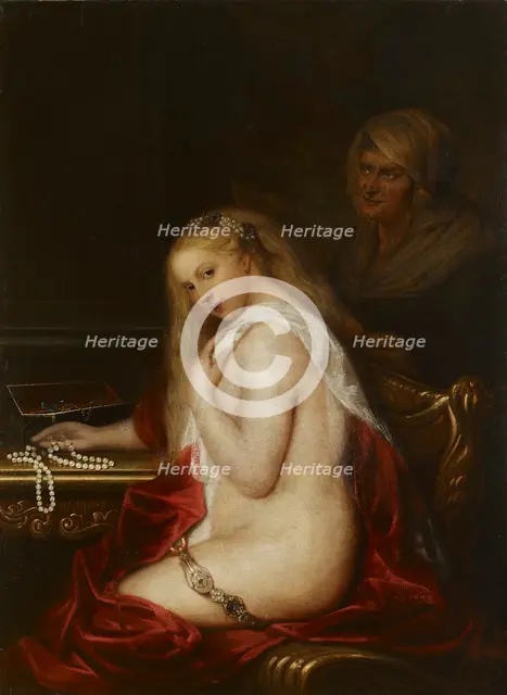 Young lady and her procurer, 1600-1699. Creator: Salomon Koninck.