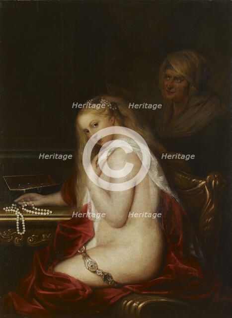 Young lady and her procurer, 1600-1699. Creator: Salomon Koninck.