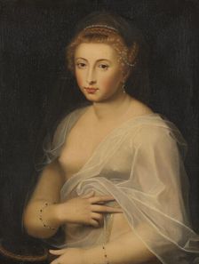 Young Lady Holding a Mirror, 17th century. Creator: Unknown