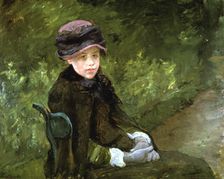 Young Lady in the Park c1880. Artist: Mary Cassatt