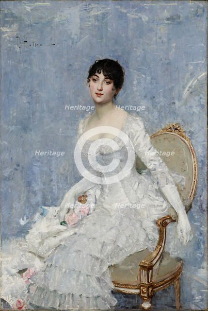 Young Lady in White, about 1880. Creator: Paul Helleu.