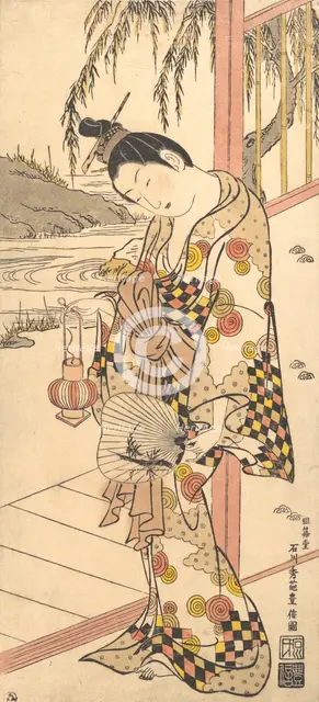 Young Lady in Summer Attire, ca. 1748., ca. 1748. Creator: Ishikawa Toyonobu.