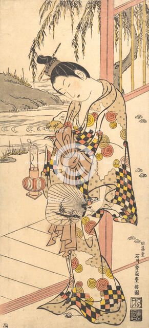 Young Lady in Summer Attire, ca. 1748., ca. 1748. Creator: Ishikawa Toyonobu.