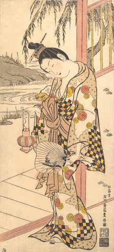 Young Lady in Summer Attire, ca. 1748., ca. 1748. Creator: Ishikawa Toyonobu