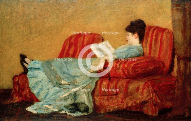Young Lady Reading, 1878. Creator: Cassatt, Mary (1845-1926).