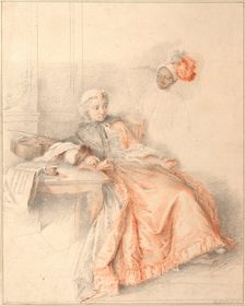Young Lady Reading and a Page. Artist: Portail, Jacques-André (1695-1759)