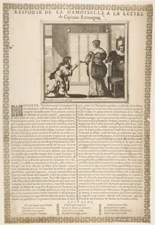 Young Lady's Reply to the Captain's Letter, ca. 1636. Creator: Abraham Bosse