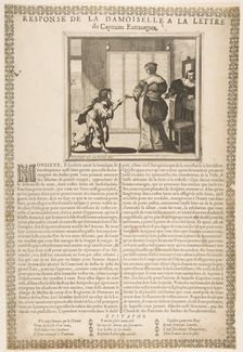 Young Lady's Reply to the Captain's Letter, ca. 1636. Creator: Abraham Bosse