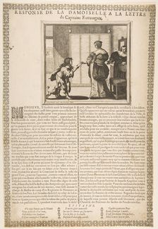 Young Lady's Reply to the Captain's Letter, ca. 1636. Creator: Abraham Bosse