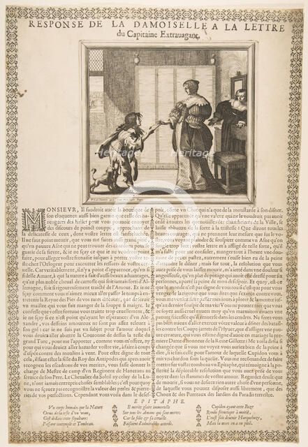 Young Lady's Reply to the Captain's Letter, ca. 1636. Creator: Abraham Bosse.