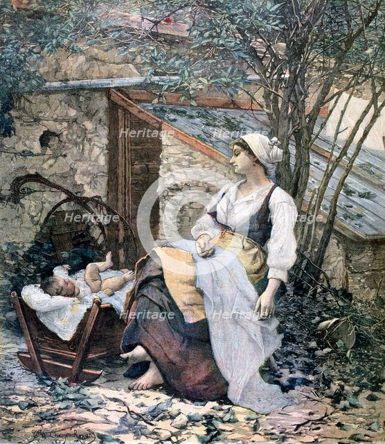 'Young Mother', 1891. Artist: Henri Meyer