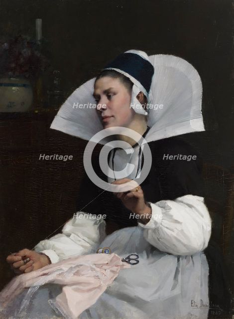 Young Mother; Girl from Brittany, 1885. Creator: Elin Danielson-Gambogi.
