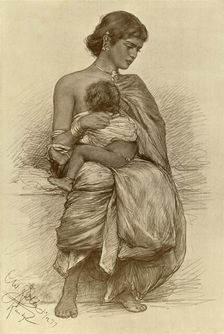 Young mother, Kandy, Ceylon, 1898. Creator: Christian Wilhelm Allers