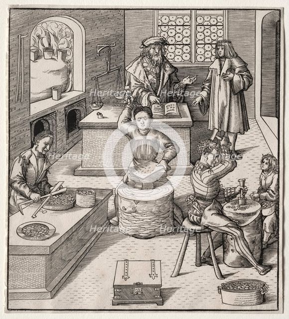 Young Maximilian in the Mint. Creator: Leonhard Beck (German, c. 1480-1542).
