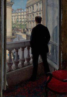 Young Man at His Window, 1876. Creator: Gustave Caillebotte