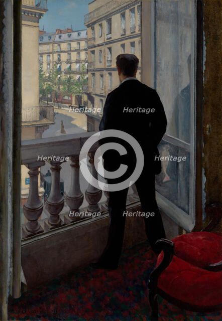 Young Man at His Window, 1876. Creator: Gustave Caillebotte.