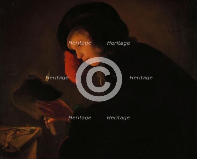 Young Man by Candlelight, 1645. Creator: Christiaan Jansz Dusart.
