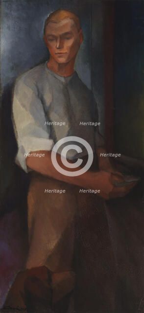 Young Man, Blacksmith, 1917. Creator: Alvar Cawén.