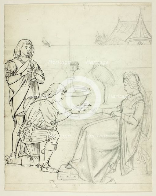 Young Man Bringing a Message to the Queen, n.d. Creator: Henry Stacy Marks.