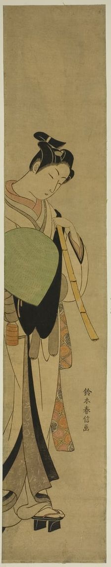 Young Man Dressed as a Mendicant Monk, c. 1770. Creator: Suzuki Harunobu
