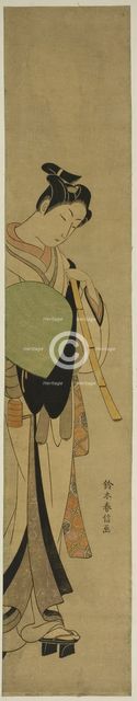 Young Man Dressed as a Mendicant Monk, c. 1770. Creator: Suzuki Harunobu.