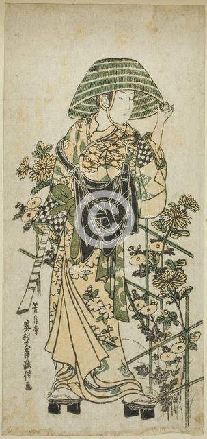 Young Man Dressed as Mendicant Monk, c. 1755. Creator: Okumura Masanobu.