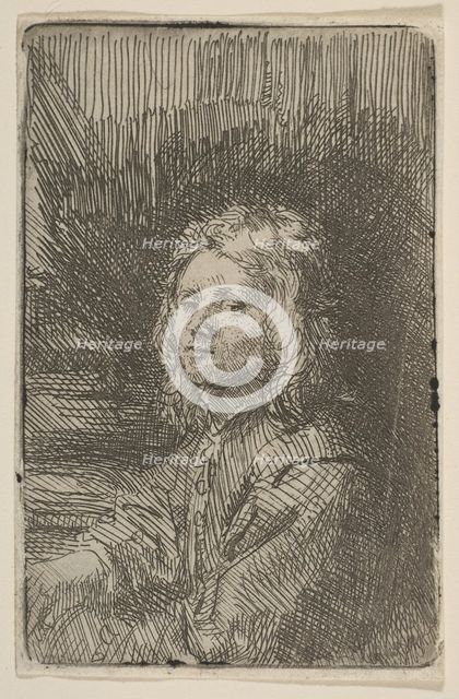 Young Man, Half-Length, 1620-69. Creator: Workshop of Rembrandt (Rembrandt van Rijn) (Dutch, Leiden 1606-1669 Amsterdam).