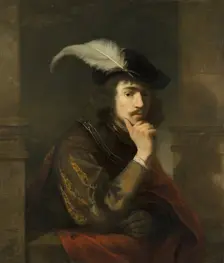 Young Man in a Feathered Cap, 1647. Creator: Ferdinand Bol