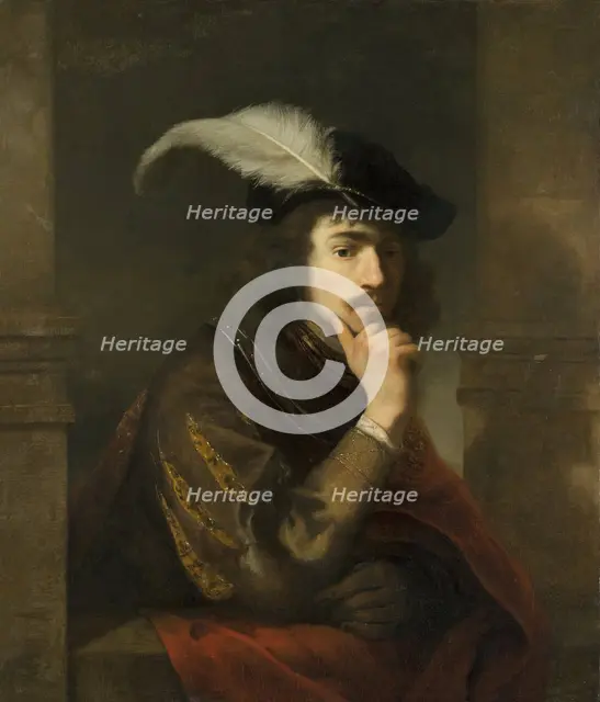 Young Man in a Feathered Cap, 1647. Creator: Ferdinand Bol.