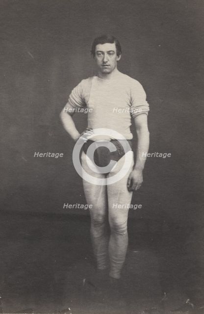 Young Man in Athletic Outfit, c.1857. Creator: Oliver H. Willard (American, 1828-1875), attributed to.