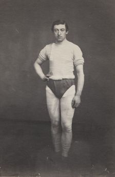 Young Man in Athletic Outfit, c.1857. Creator: Oliver H. Willard (American, 1828-1875), attributed to