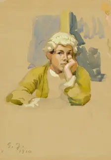 Young Man in Rococo Attire, 1916. Creator: Eero Jarnefelt