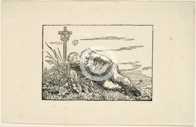 Young Man Lying on a Grave, 1803-04. Creator: Caspar David Friedrich.