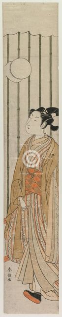 Young Man Playing Football, late 1760s. Creator: Suzuki Harunobu (Japanese, 1724-1770).