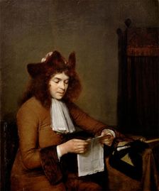 Young Man Reading, c1680. Creator: Gerard Terborch II