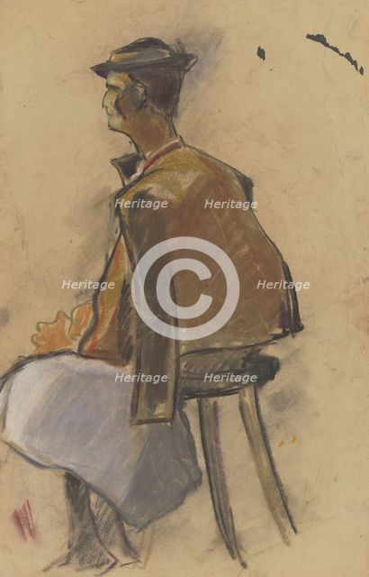 Young man resting, 1931. Creator: Zolo Palugyay.