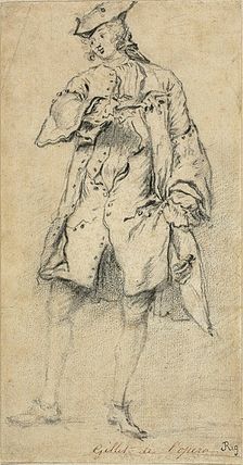 Young Man Standing, 18th century. Creator: Nicolas Lancret