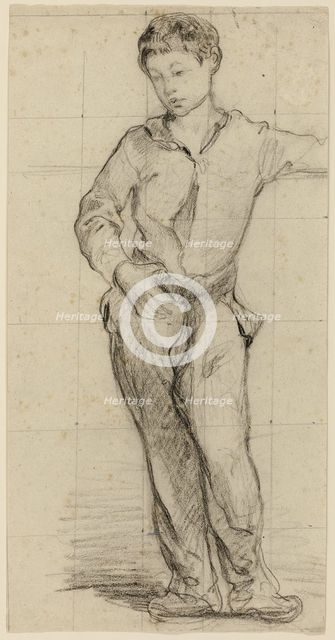 Young Man Standing (Léon Leenhoff) (recto), 1864/65. Creator: Edouard Manet.