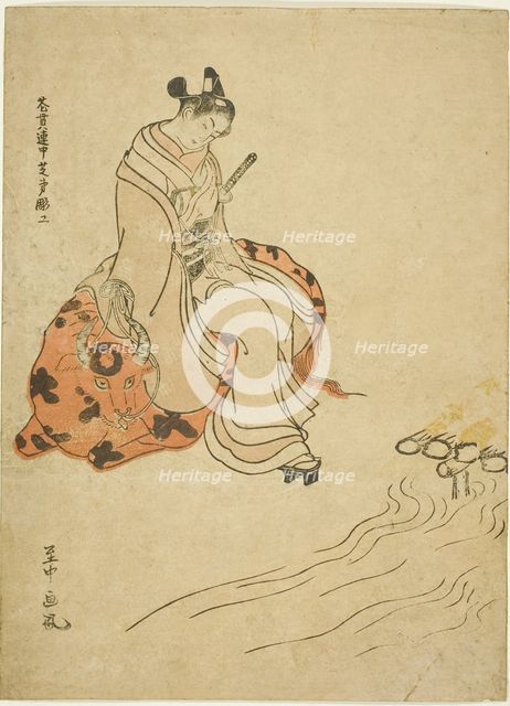 Young Man Seated on an Ox, 1765. Creator: Shichu.