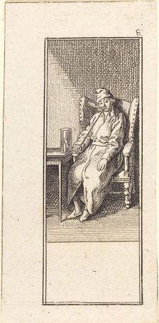 Young Man Seated, Smoking, 1784. Creator: Daniel Nikolaus Chodowiecki