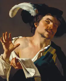 Young Man Singing, 1622. Creator: Dirck van Baburen