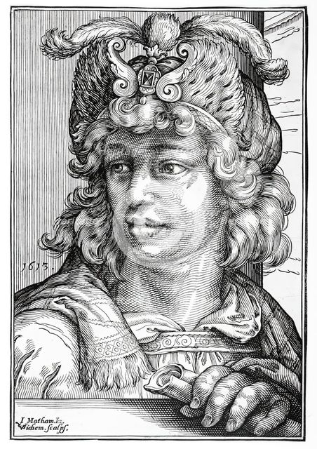 Young Man with a Turban, 1613. Creator: Christoffel van Sichem I.