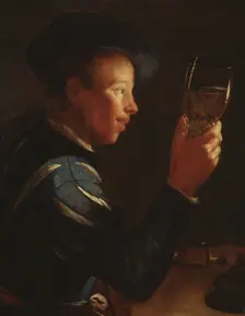 Young Man with a Glass Goblet, c1600s. Creator: Willem Willemsz. van der Vliet