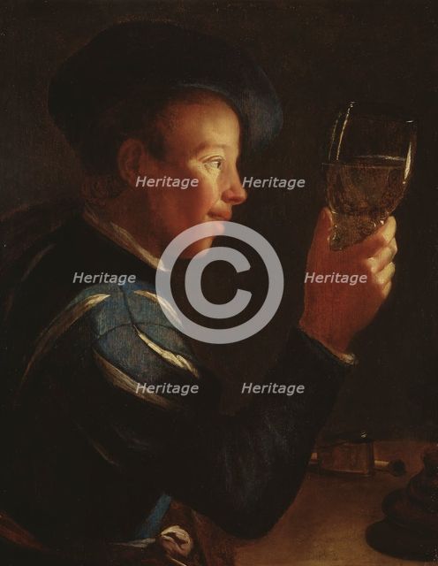 Young Man with a Glass Goblet, c1600s. Creator: Willem Willemsz. van der Vliet.