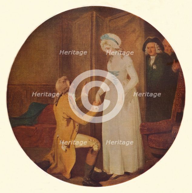 'Young Marlow and Miss Hardcastle: A Scene from She Stoops to Conquer by Oliver Goldsmith (Act V, Sc Artist: Francis Wheatley.