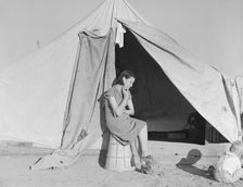 Young migrant mother..., FSA emergency camp, Calipatria, California, 1939. Creator: Dorothea Lange