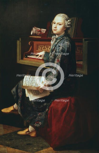 'Young Musician at the Harpsicord'. Artist: Unknown